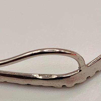 LOT 76: White Gold Pierced Earrings 14KT, TW 2.03g