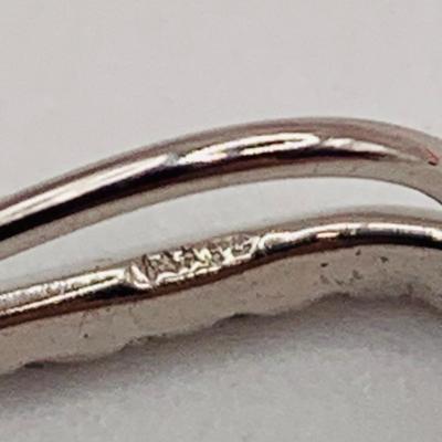 LOT 76: White Gold Pierced Earrings 14KT, TW 2.03g