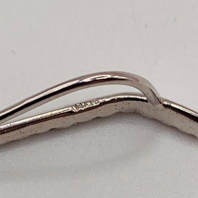 LOT 76: White Gold Pierced Earrings 14KT, TW 2.03g