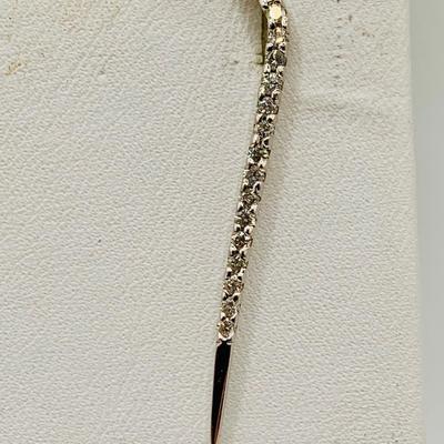LOT 76: White Gold Pierced Earrings 14KT, TW 2.03g
