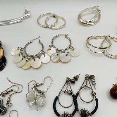LOT 79: Collection of 20 Pairs of Pierced Earrings