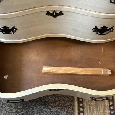 LOT 82: Secretary Desk & Ladder-Back Chair w/Rush Seat
