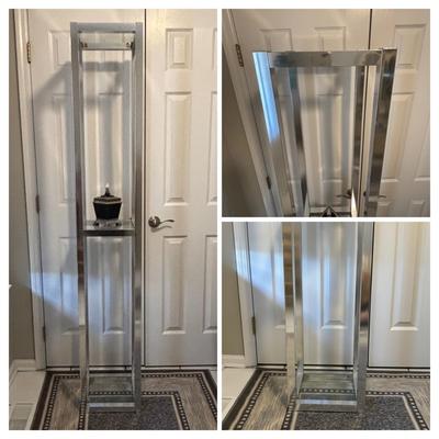 LOT 86: MCM Chrom & Glass Square Shelf
