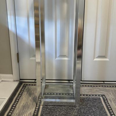LOT 86: MCM Chrom & Glass Square Shelf