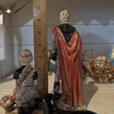 LOT 105: Vintage Handcrafted Nativity Set