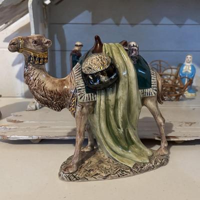 LOT 105: Vintage Handcrafted Nativity Set