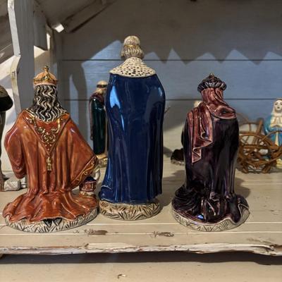 LOT 105: Vintage Handcrafted Nativity Set