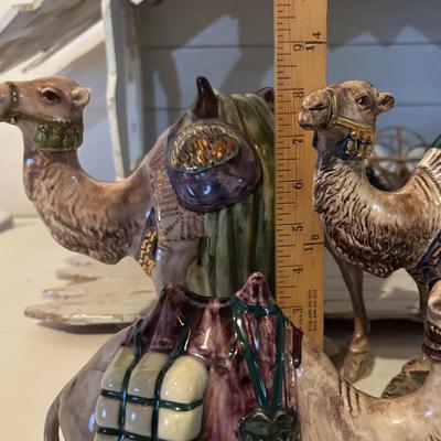 LOT 105: Vintage Handcrafted Nativity Set