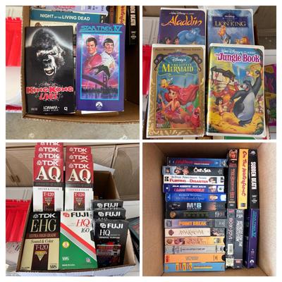 LOT 107: VHS Movie Collection & Unopened Bland VHS Tapes