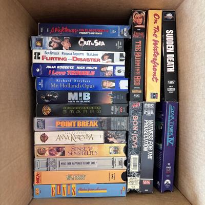 LOT 107: VHS Movie Collection & Unopened Bland VHS Tapes
