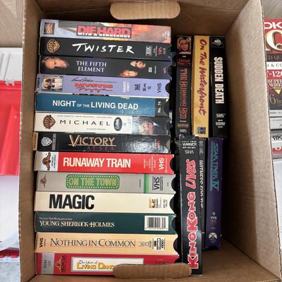 LOT 107: VHS Movie Collection & Unopened Bland VHS Tapes