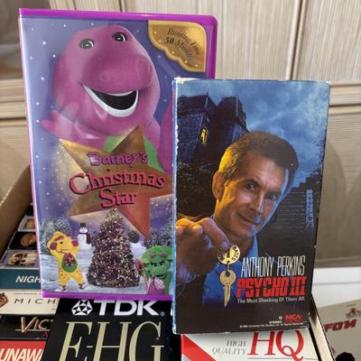 LOT 107: VHS Movie Collection & Unopened Bland VHS Tapes