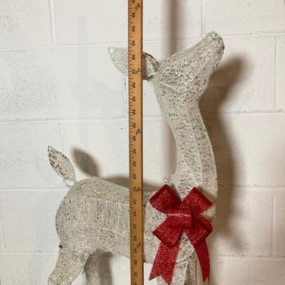 LOT 276: Three Piece Outdoor Christmas Lighted Deer Family Display