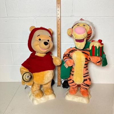 LOT 279: Disney's Winnie the Pooh and Tigger Telco Motion-ette Electronic Display Figures with Adapters
