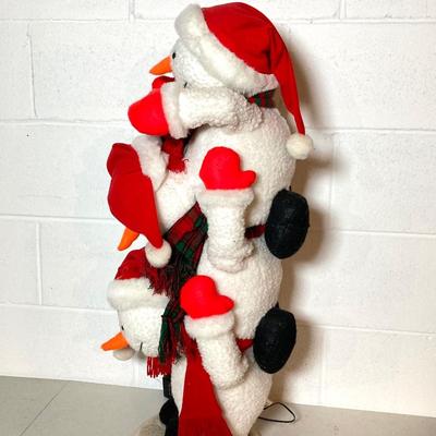 LOT 280: Electronic / Animated Holiday Display Collection - Snowmen, Frank E Post and Cowboy Santa in Original Box