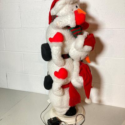 LOT 280: Electronic / Animated Holiday Display Collection - Snowmen, Frank E Post and Cowboy Santa in Original Box