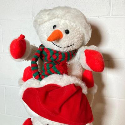 LOT 280: Electronic / Animated Holiday Display Collection - Snowmen, Frank E Post and Cowboy Santa in Original Box