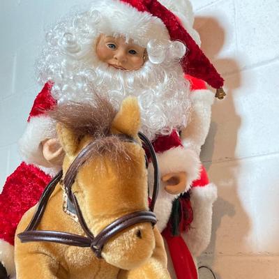 LOT 280: Electronic / Animated Holiday Display Collection - Snowmen, Frank E Post and Cowboy Santa in Original Box