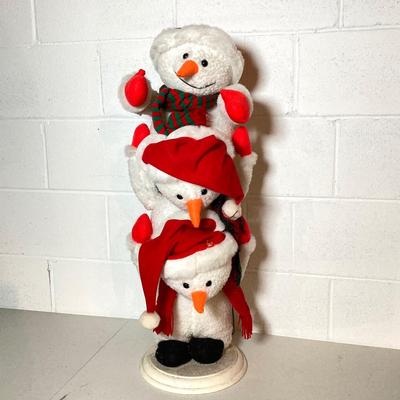 LOT 280: Electronic / Animated Holiday Display Collection - Snowmen, Frank E Post and Cowboy Santa in Original Box