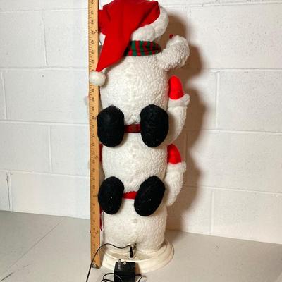 LOT 280: Electronic / Animated Holiday Display Collection - Snowmen, Frank E Post and Cowboy Santa in Original Box
