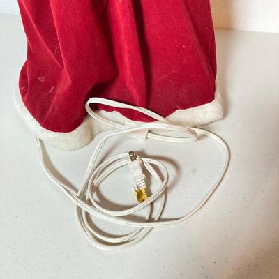 LOT 283: Holiday Decor Collection - Fiber Optic Poinsettia Trees and Animated Dolls