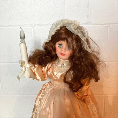 LOT 283: Holiday Decor Collection - Fiber Optic Poinsettia Trees and Animated Dolls