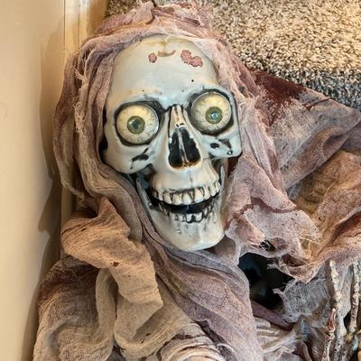 LOT 284: Halloween Decor - Skeletons, Ghosts (Inflatables) and More