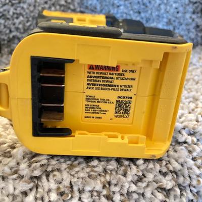 LOT 286: Dewalt Cordless Impact Driver DCF809, Cordless Drill Driver DCD708 with Bag, Charger, Batteries and Drill Bits