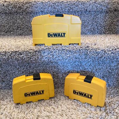 LOT 286: Dewalt Cordless Impact Driver DCF809, Cordless Drill Driver DCD708 with Bag, Charger, Batteries and Drill Bits
