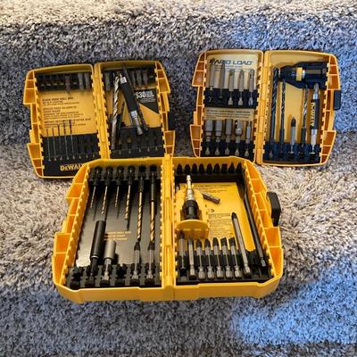 LOT 286: Dewalt Cordless Impact Driver DCF809, Cordless Drill Driver DCD708 with Bag, Charger, Batteries and Drill Bits