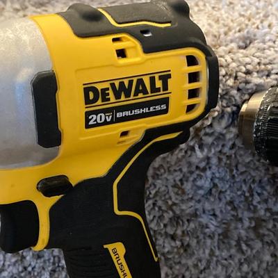 LOT 286: Dewalt Cordless Impact Driver DCF809, Cordless Drill Driver DCD708 with Bag, Charger, Batteries and Drill Bits