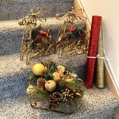 LOT 288: Holiday Gift Wrap and Decorations in Large Storage Tote