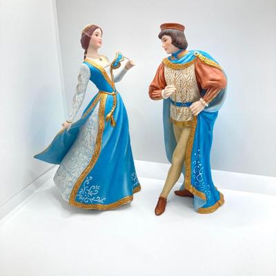 LOT 167: Lenox Fine Porcelain Figurines of "Romeo" 1990 and "Juliet" 1989 (The Legendary Princesses)