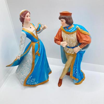 LOT 167: Lenox Fine Porcelain Figurines of "Romeo" 1990 and "Juliet" 1989 (The Legendary Princesses)