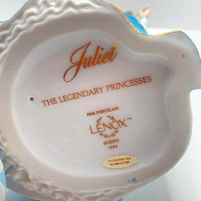 LOT 167: Lenox Fine Porcelain Figurines of "Romeo" 1990 and "Juliet" 1989 (The Legendary Princesses)