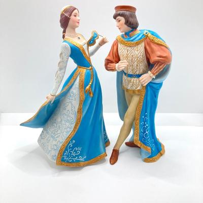 LOT 167: Lenox Fine Porcelain Figurines of "Romeo" 1990 and "Juliet" 1989 (The Legendary Princesses)