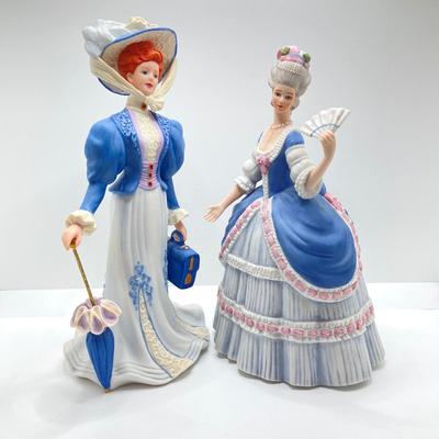 LOT 171: Lenox Fine Porcelain Sculptures - "Govenor's Garden Party" and "Grand Voyage"