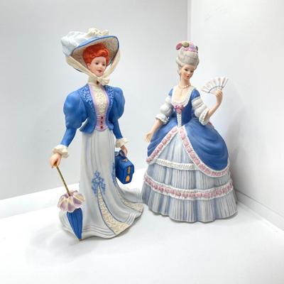LOT 171: Lenox Fine Porcelain Sculptures - "Govenor's Garden Party" and "Grand Voyage"