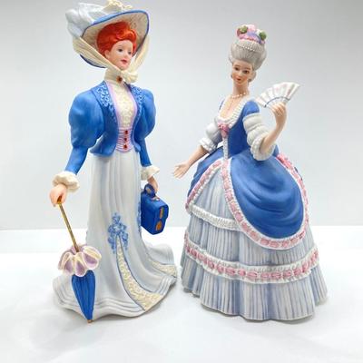 LOT 171: Lenox Fine Porcelain Sculptures - "Govenor's Garden Party" and "Grand Voyage"
