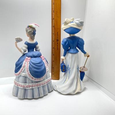 LOT 171: Lenox Fine Porcelain Sculptures - "Govenor's Garden Party" and "Grand Voyage"