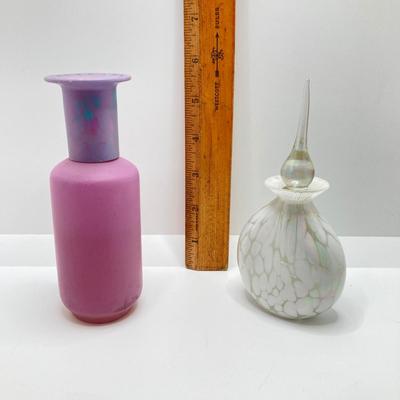 LOT 181: Perfume (Chanel /Vera Wang / Alexander Julian / Lancome), Bottles (Signed Included), Cristal Sevres France Frosted Bird and Moe