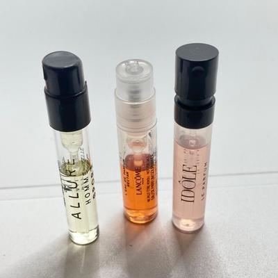 LOT 181: Perfume (Chanel /Vera Wang / Alexander Julian / Lancome), Bottles (Signed Included), Cristal Sevres France Frosted Bird and Moe