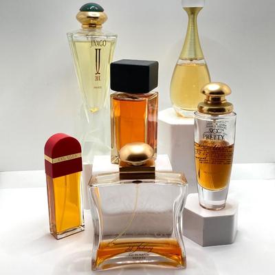 LOT 182: Collection of Perfume / - Hermes, Cartier, Donna Karan, Jivago, Elizabeth Arden and Christian Dior