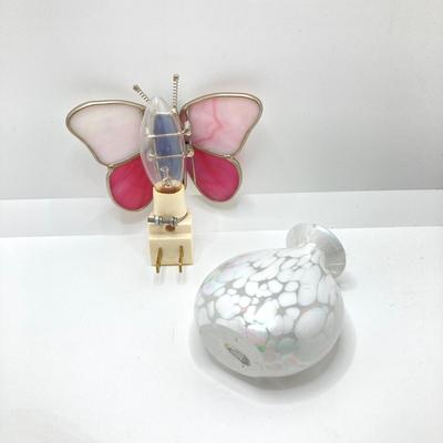 LOT 183: Decorative Wire Bathtub with HydroNova Skin Care Boxes, Hand Towels, Butterfly Shaped Night Light, Hand Towels and More
