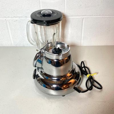 LOT 186: Cuisinart Electric Fondue Set in Original Package, Breville Blender Model CBL10XL and Collection of Silver Plated Kitchenware...