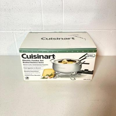 LOT 186: Cuisinart Electric Fondue Set in Original Package, Breville Blender Model CBL10XL and Collection of Silver Plated Kitchenware...