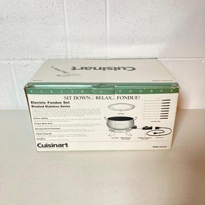 LOT 186: Cuisinart Electric Fondue Set in Original Package, Breville Blender Model CBL10XL and Collection of Silver Plated Kitchenware...