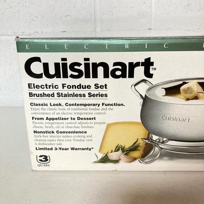 LOT 186: Cuisinart Electric Fondue Set in Original Package, Breville Blender Model CBL10XL and Collection of Silver Plated Kitchenware...