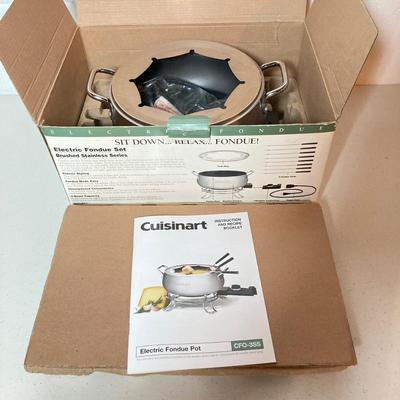 LOT 186: Cuisinart Electric Fondue Set in Original Package, Breville Blender Model CBL10XL and Collection of Silver Plated Kitchenware...