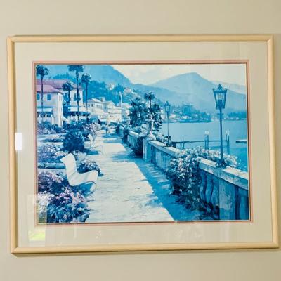 LOT 190: Framed Wall Art - Howard Behrens Bellagion Promenade